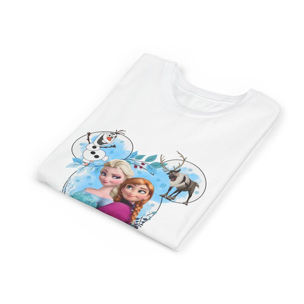 Girls' Frozen Princesses Youth Tee – Elsa & Anna Winter Friends Shirt