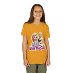 Kids' Birthday Tee - Cute Princess and Snowman "Happy Birthday" Graphic