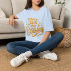 Birthday T-Shirt — "It's My Birthday" Gold Glitter Script Party Tee