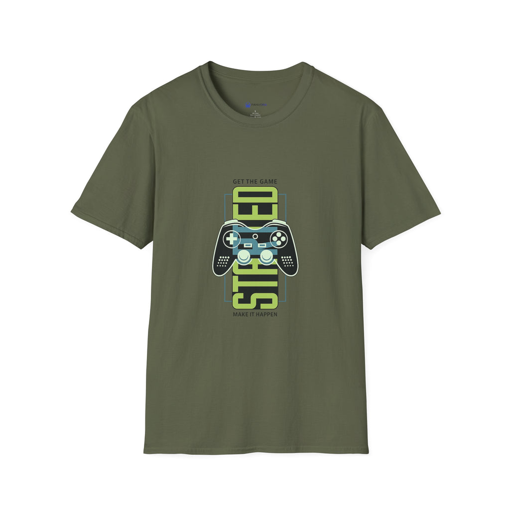 Retro Game Controller T-Shirt — 'STED' Vertical Gamer Graphic Tee