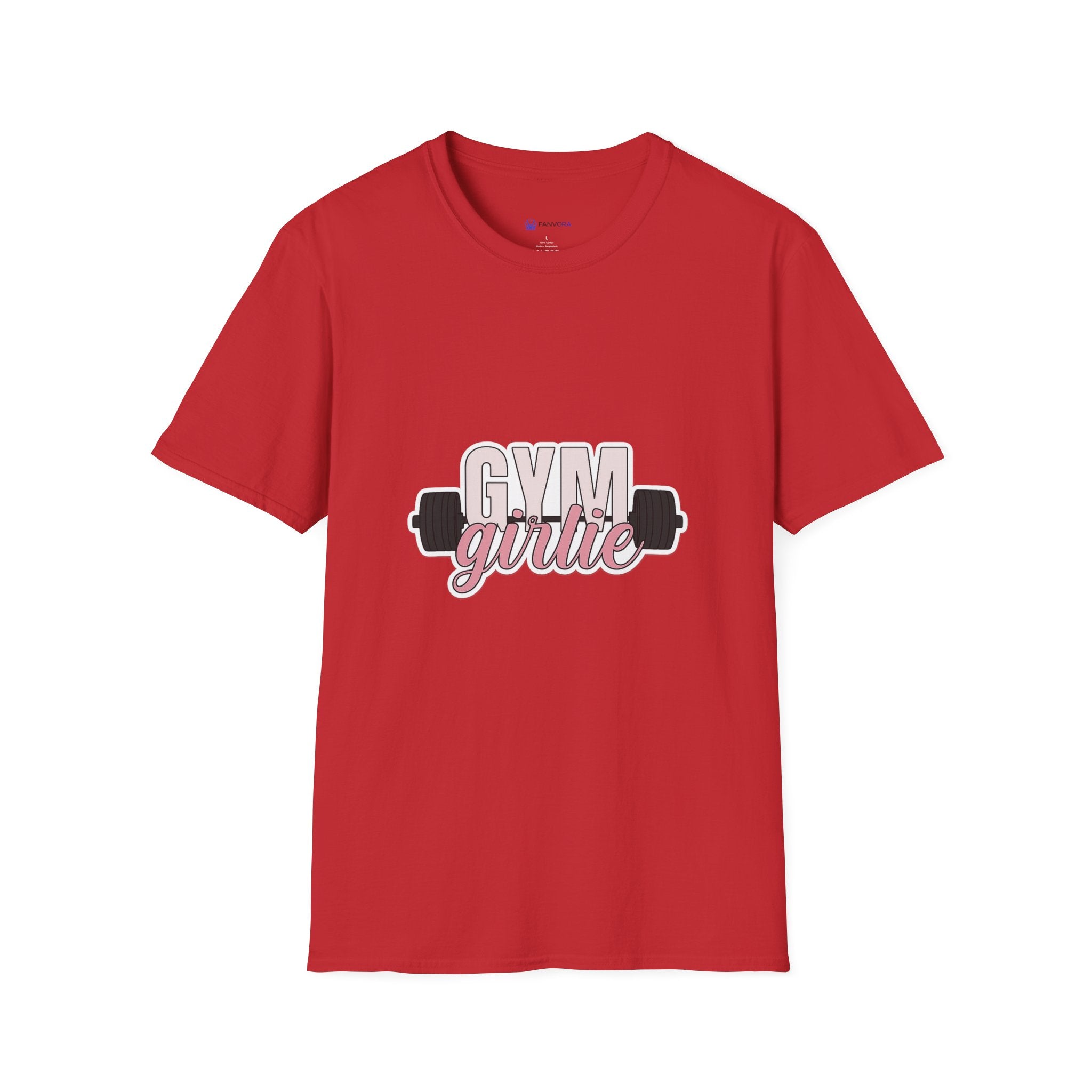 Gym Girlie T-Shirt — Women’s Fitness Tee with Barbell Graphic