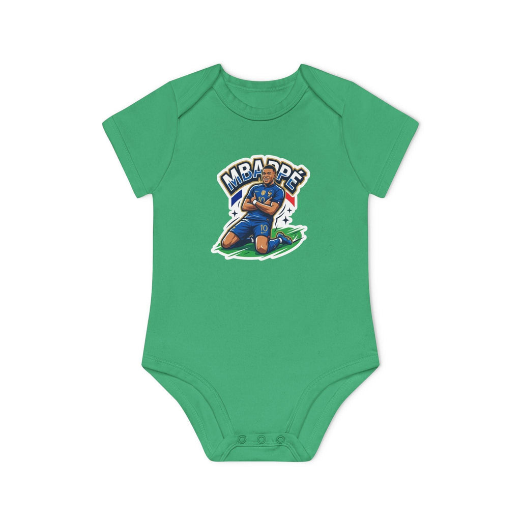 Baby Bodysuit - "France #10 Footballer Rising Star Fan Version" Future Soccer Player & Game Day Energy Organic Baby Onesie.