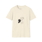 T-Shirt — Minimal Cute Girl Holding Heart Graphic Tee