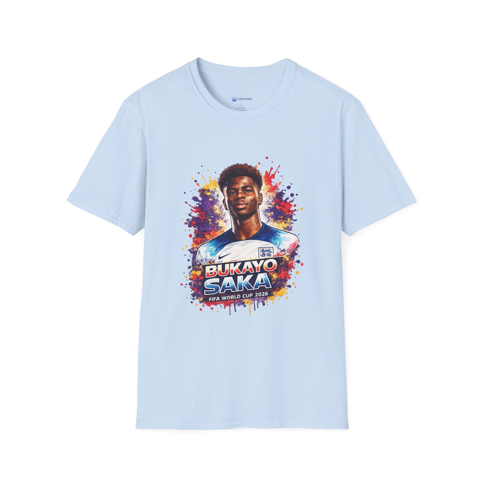 England Lagend Portrait T-Shirt — Color Splash Football Fan Tee