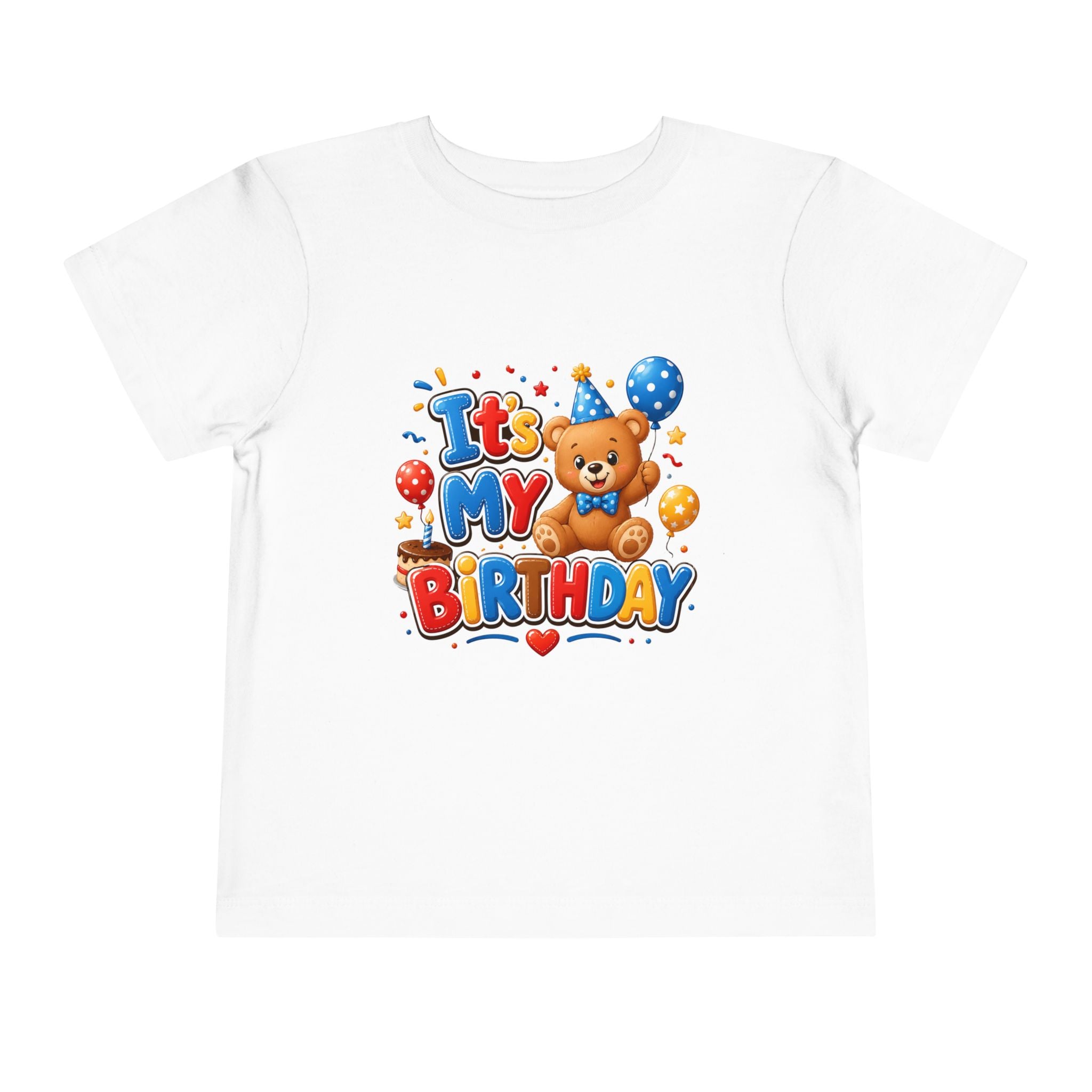 Toddler Birthday Tee — "It's My Birthday" Bear Party Shirt