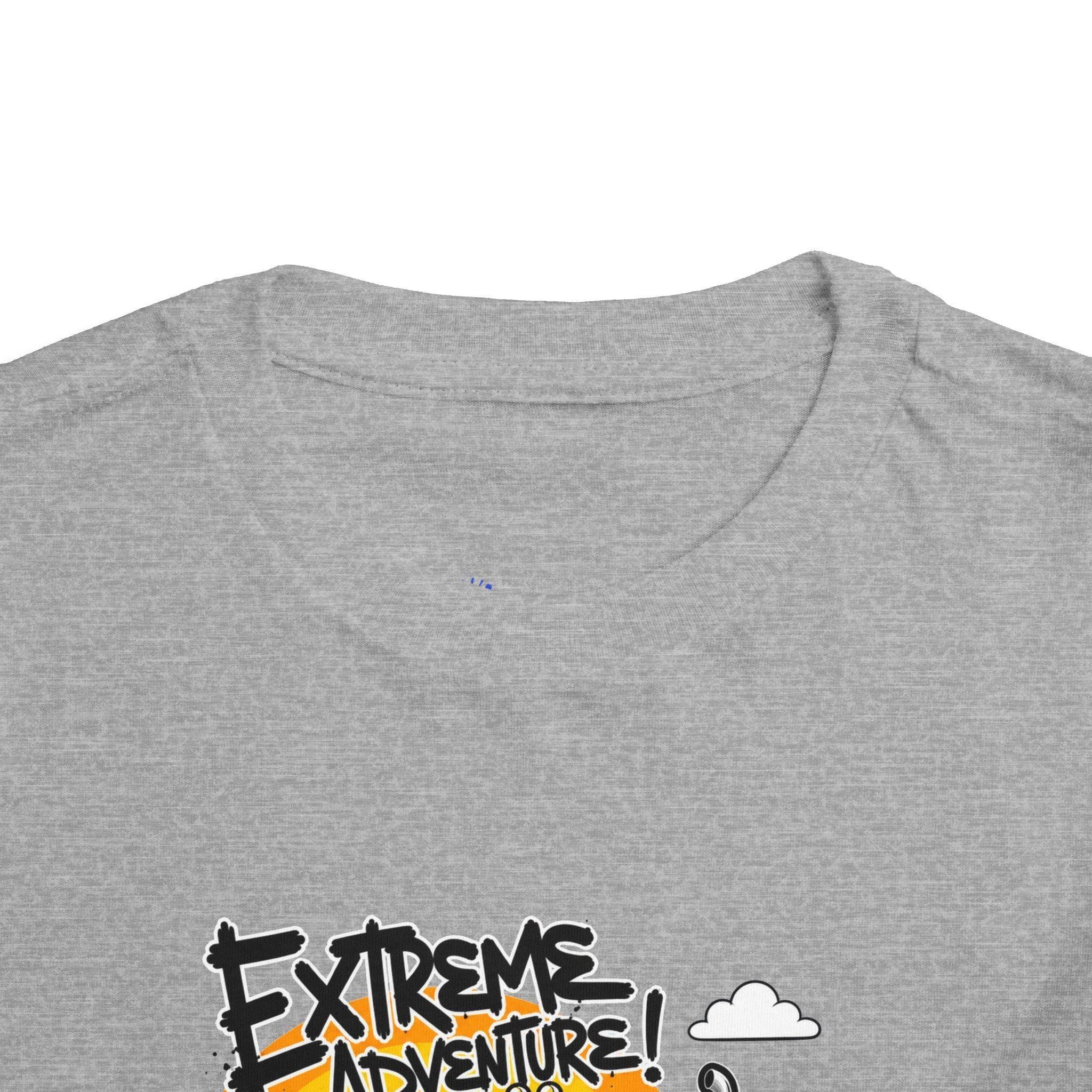 Toddler Tee - "Extreme Adventure 4x4 Off Road" Blue Monster Truck.
