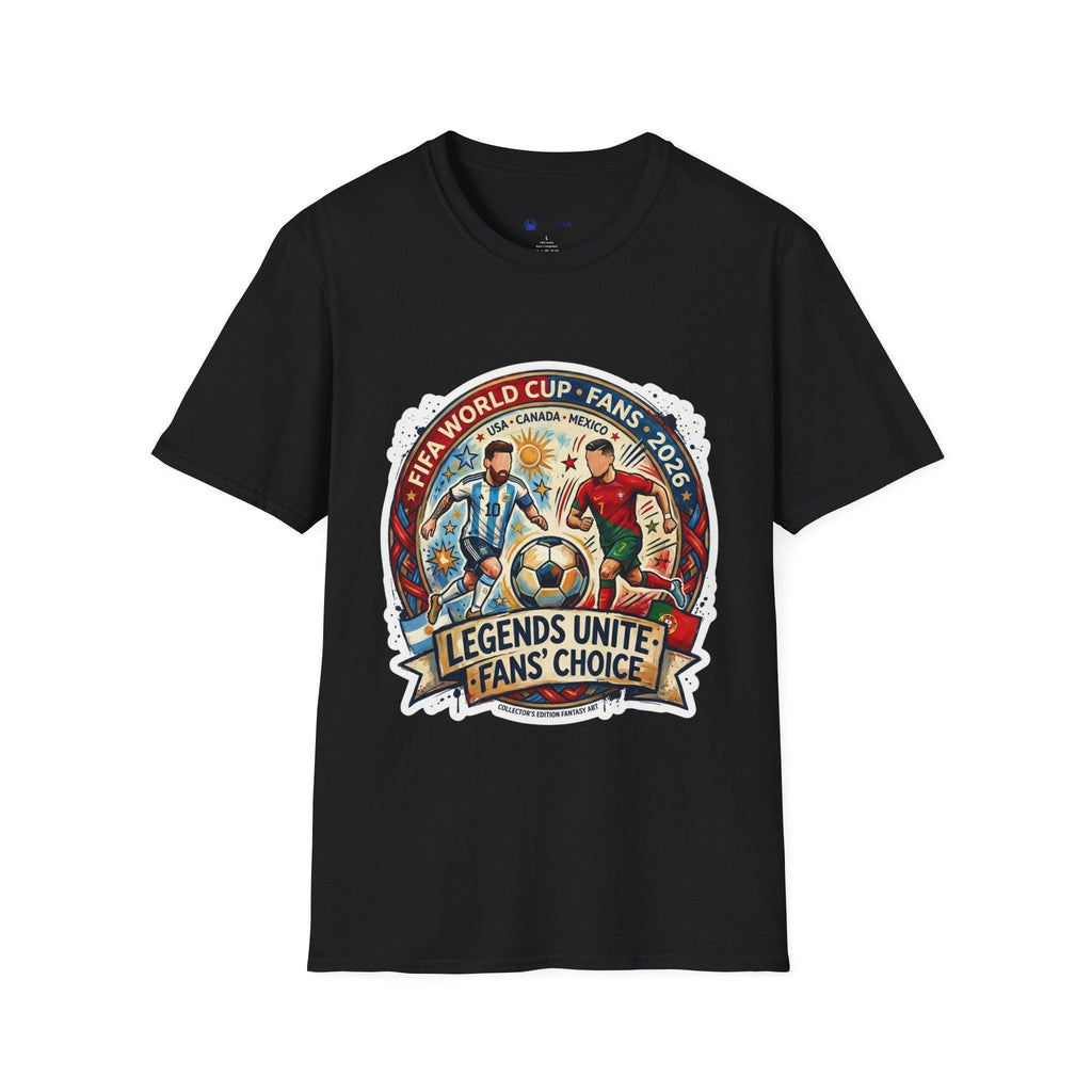 Unisex - Legends Unite Fans’ Choice World Cup T-Shirt — “Survival Pack: Chips & Hope”.