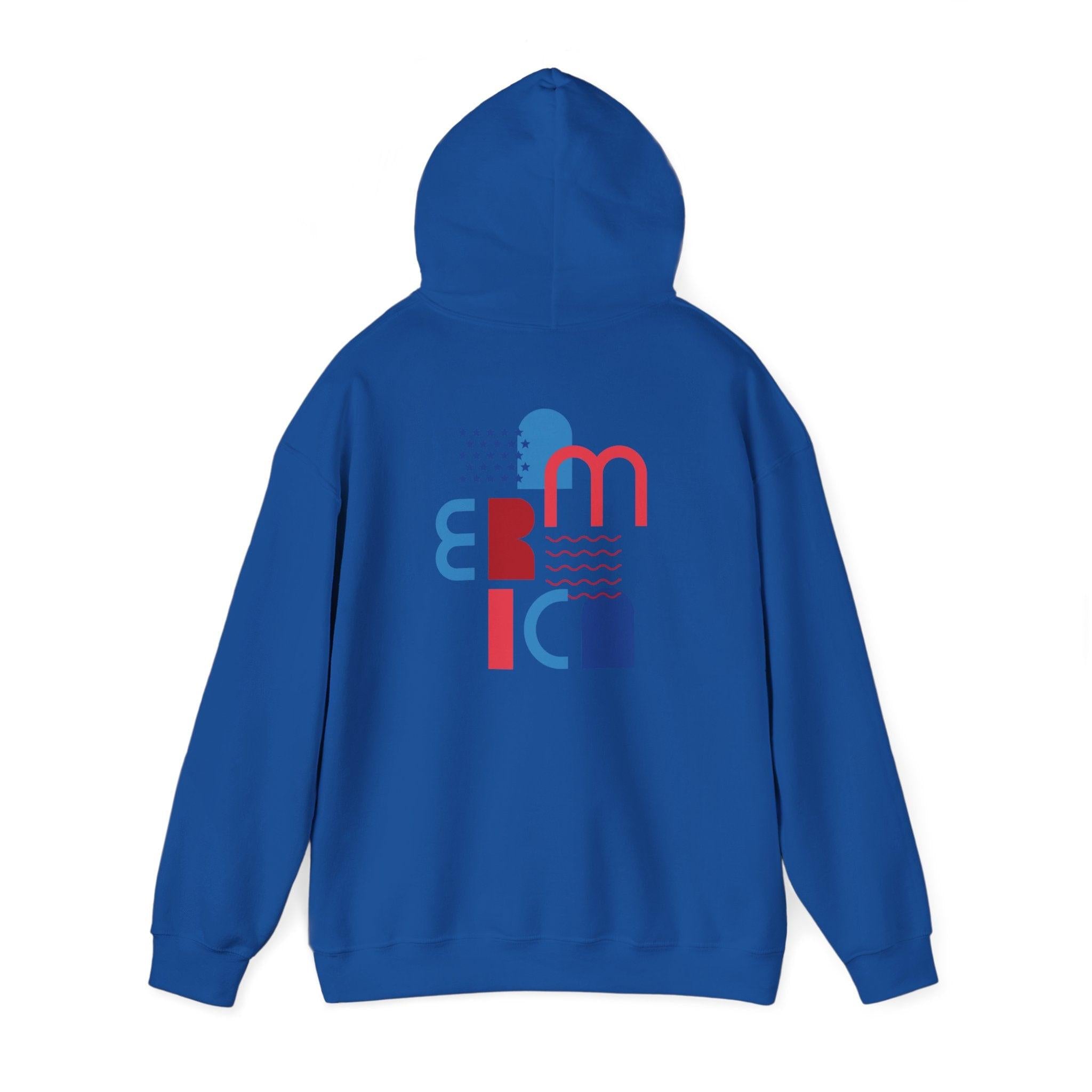 American Patriot Graphic Hoodie — Patriotic Fourth of July Sweatshirt.