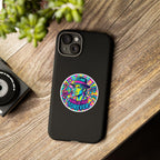 Matte Black iPhone Tough Cases 12 to 17 Pro Max  — "King of Pop Forever" Retro Pop Art Phone Case
