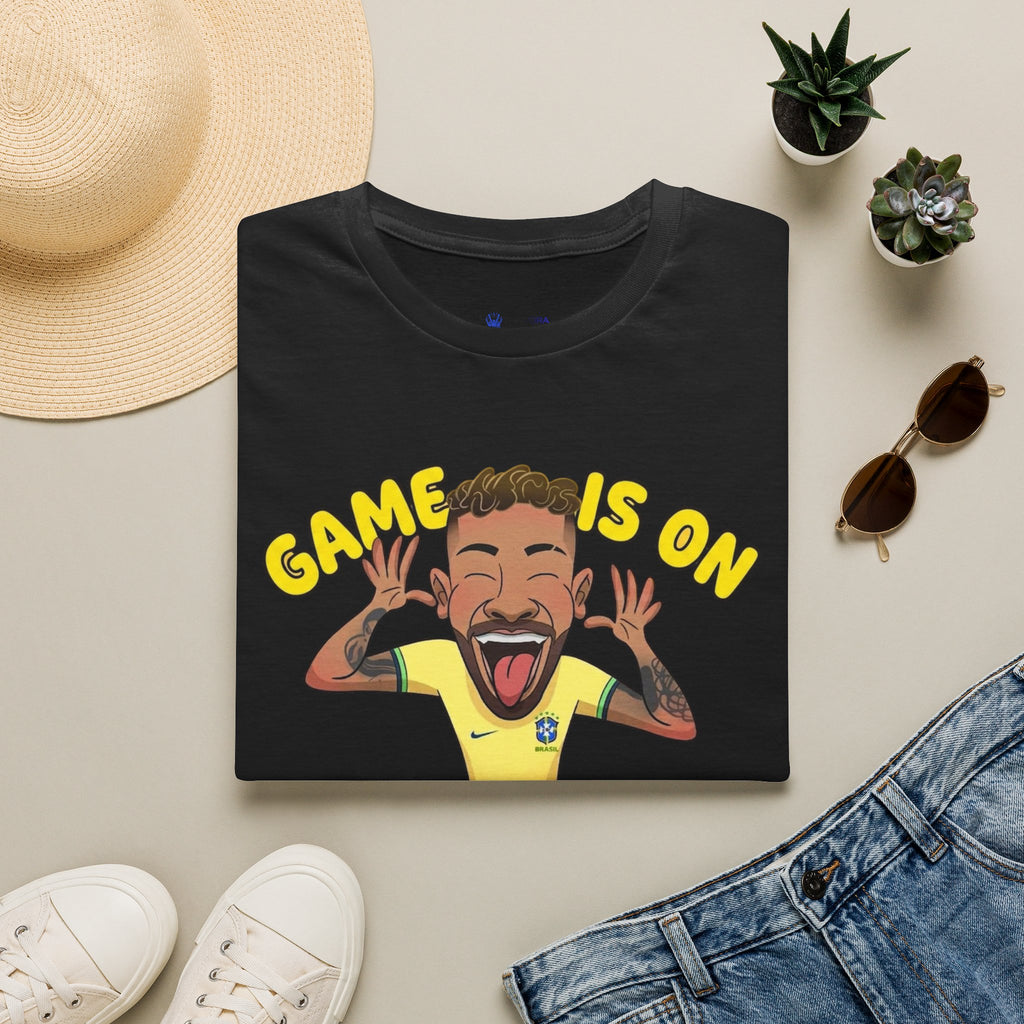 Soccer 'Game Is On' Graphic funny figure design  T‑Shirt