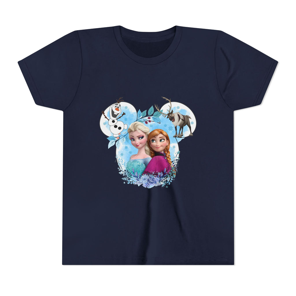 Girls' Frozen Princesses Youth Tee – Elsa & Anna Winter Friends Shirt