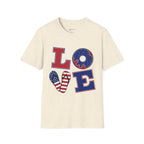 Patriotic LOVE USA flag donut t-shirt