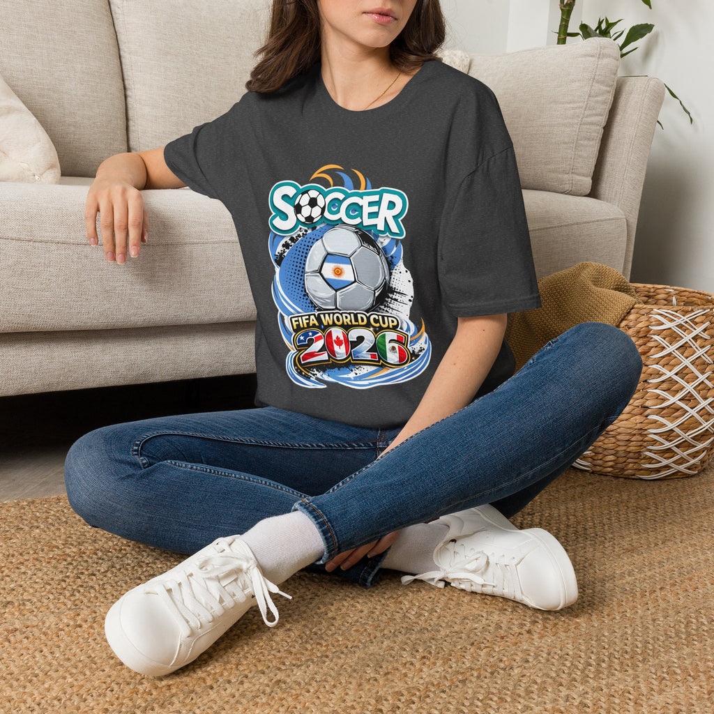 Soccer 2026  Graphic T-Shirt — Retro Ball Design soccer cup tee