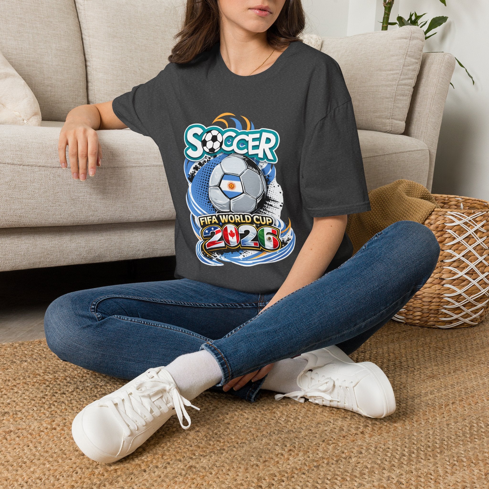 Soccer 2026  Graphic T-Shirt — Retro Ball Design soccer cup tee