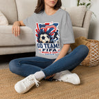 Soccer  Cup T-Shirt – "Go Team! Cup Soccer" USA Flag Design