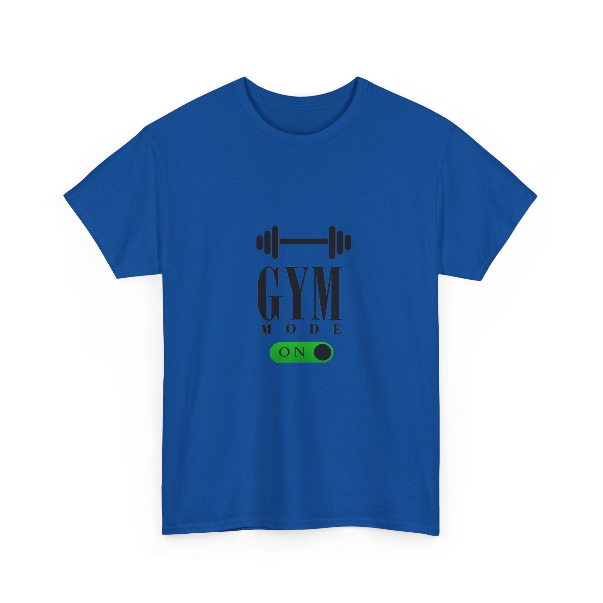 Gym Mode On T-Shirt — Workout Tee with Barbell Graphic