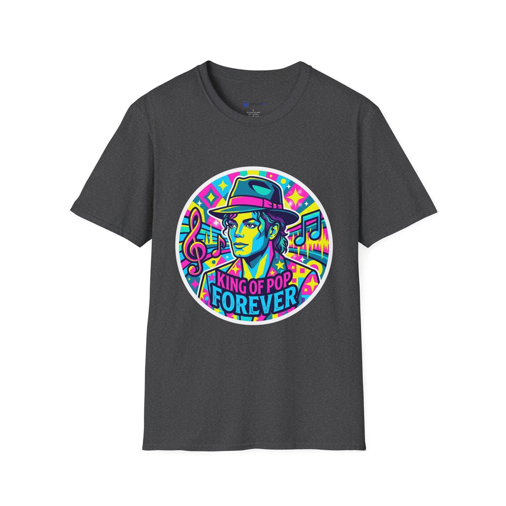 T-Shirt — King of Pop Forever Retro Neon Graphic Tee.