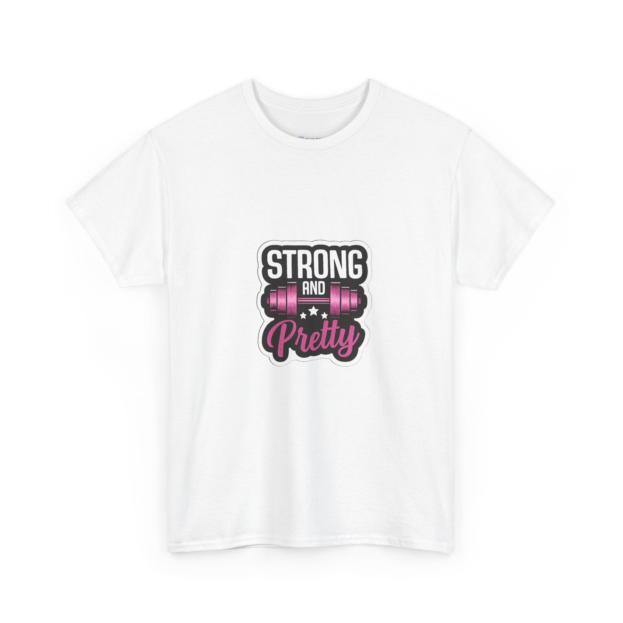 Strong and Pretty Tee — 'Strong and Pretty' Fitness Graphic T-Shirt