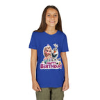 Kids' Birthday Tee - Cute Princess and Snowman "Happy Birthday" Graphic