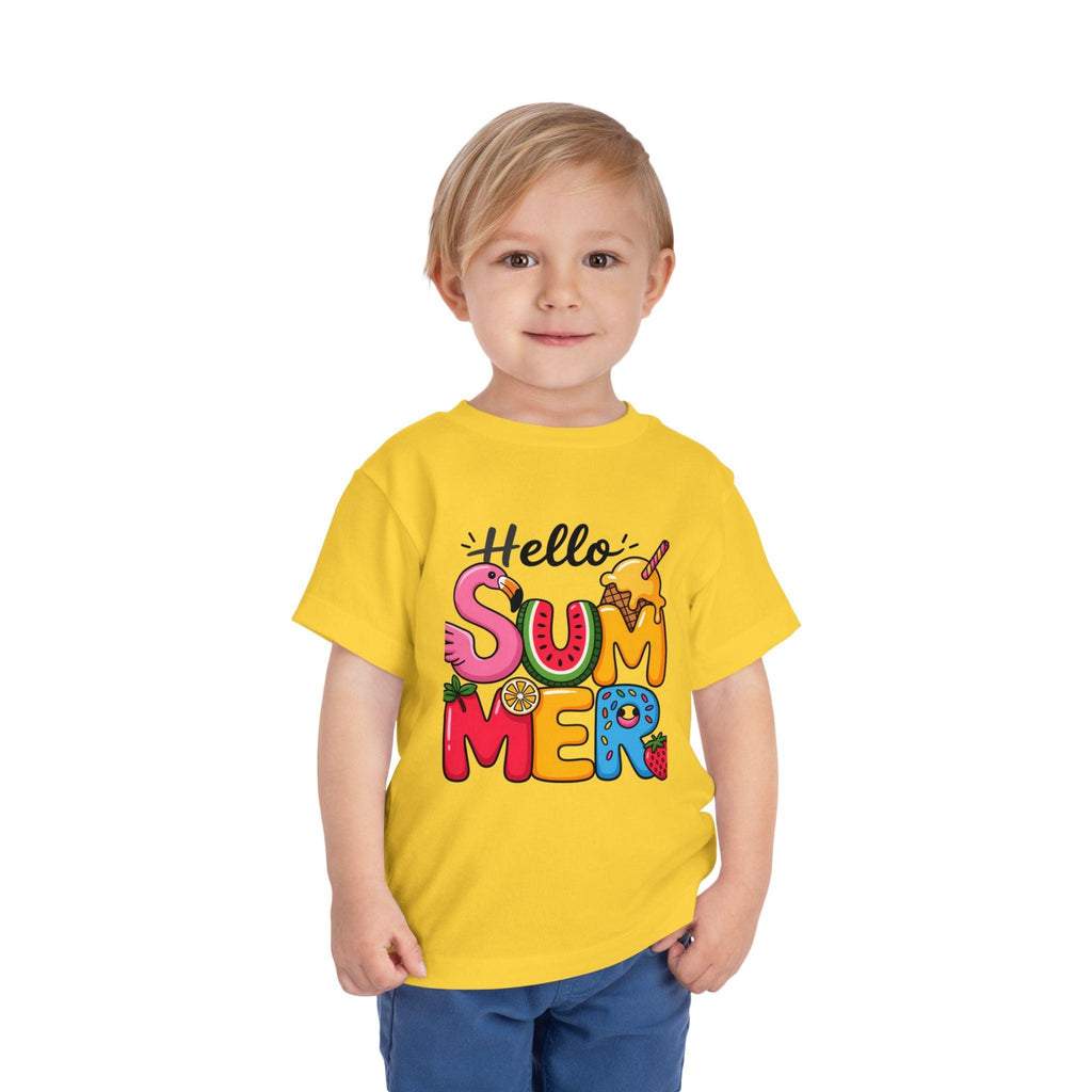Hello Summer fruity typography Toddler Tee.