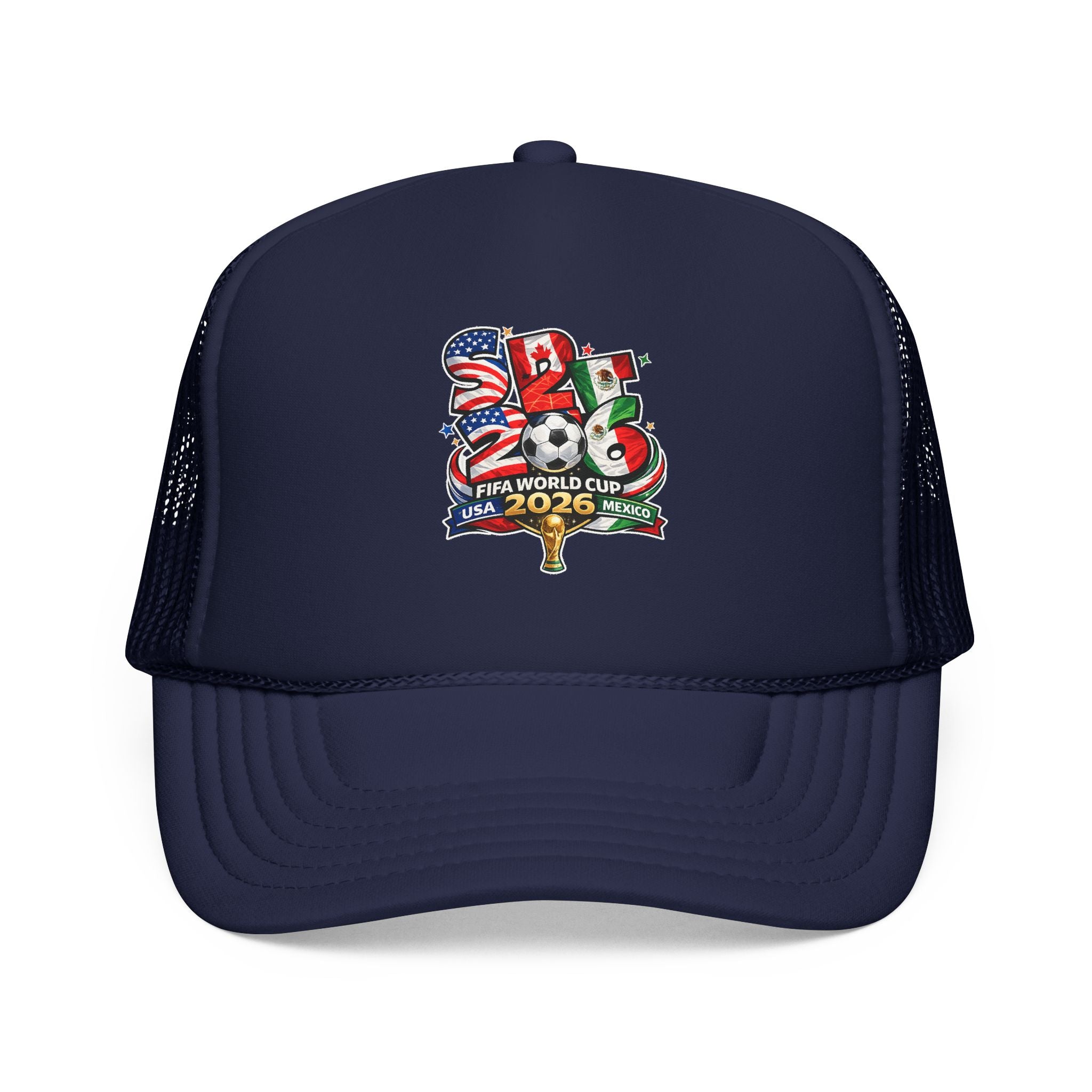 soccer cup 2026 Foam Trucker Hat — USA Soccer Patch Design