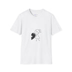 T-Shirt — Minimal Cute Girl Holding Heart Graphic Tee