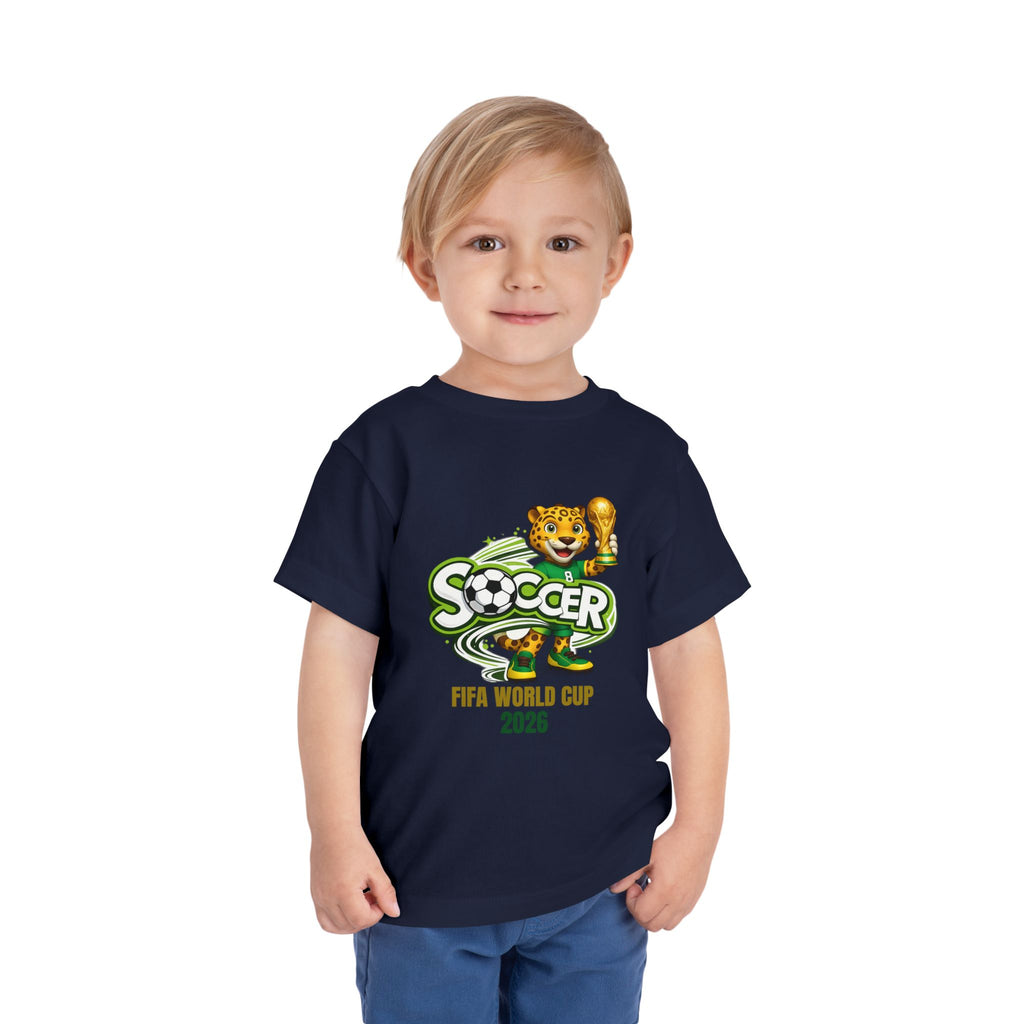 Soccer cup 2026 Toddler Soccer Tee — Cute Tiger Mascot Trophy Design