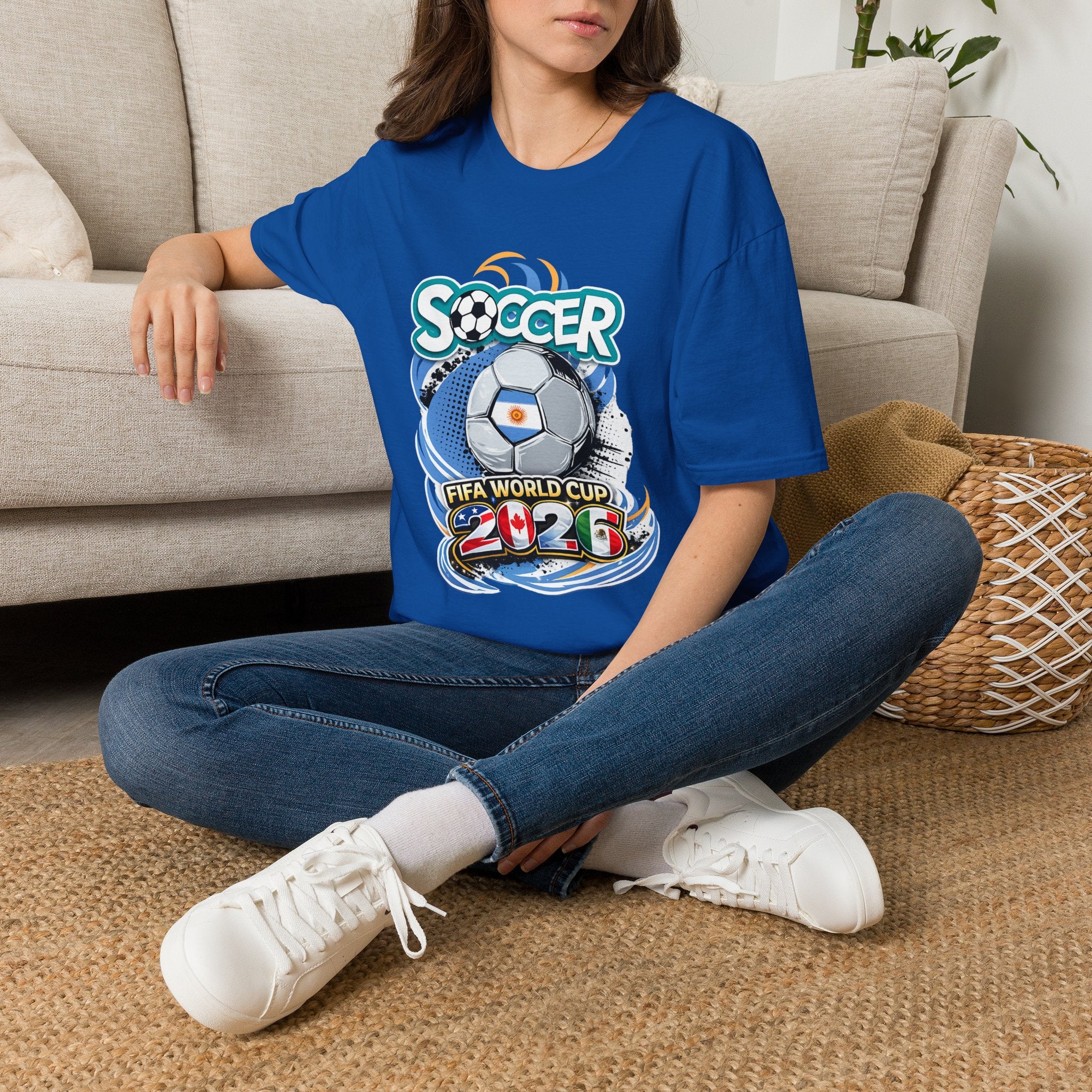Soccer 2026  Graphic T-Shirt — Retro Ball Design soccer cup tee