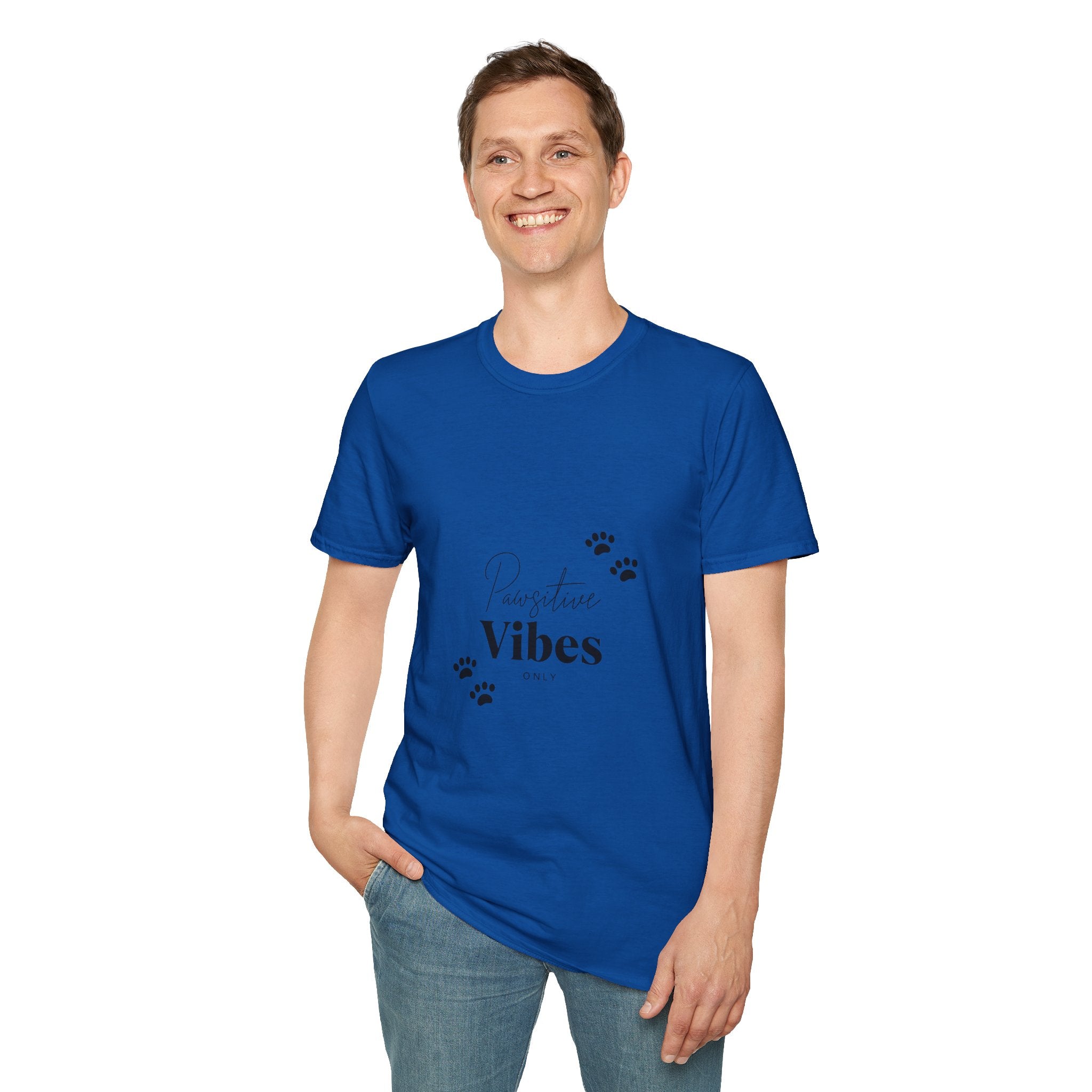 Pawsitive Vibes T-Shirt — Cute Paw Print Pet Lover Tee