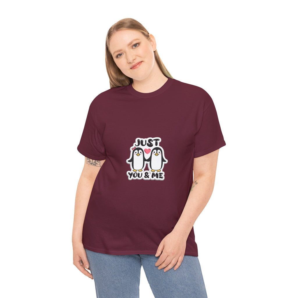 Just You & Me Penguin Tee — Cute Couples Graphic T-Shirt