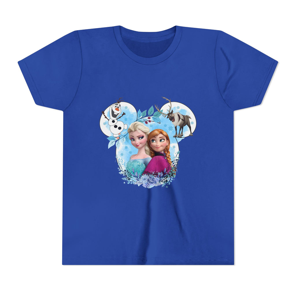 Girls' Frozen Princesses Youth Tee – Elsa & Anna Winter Friends Shirt