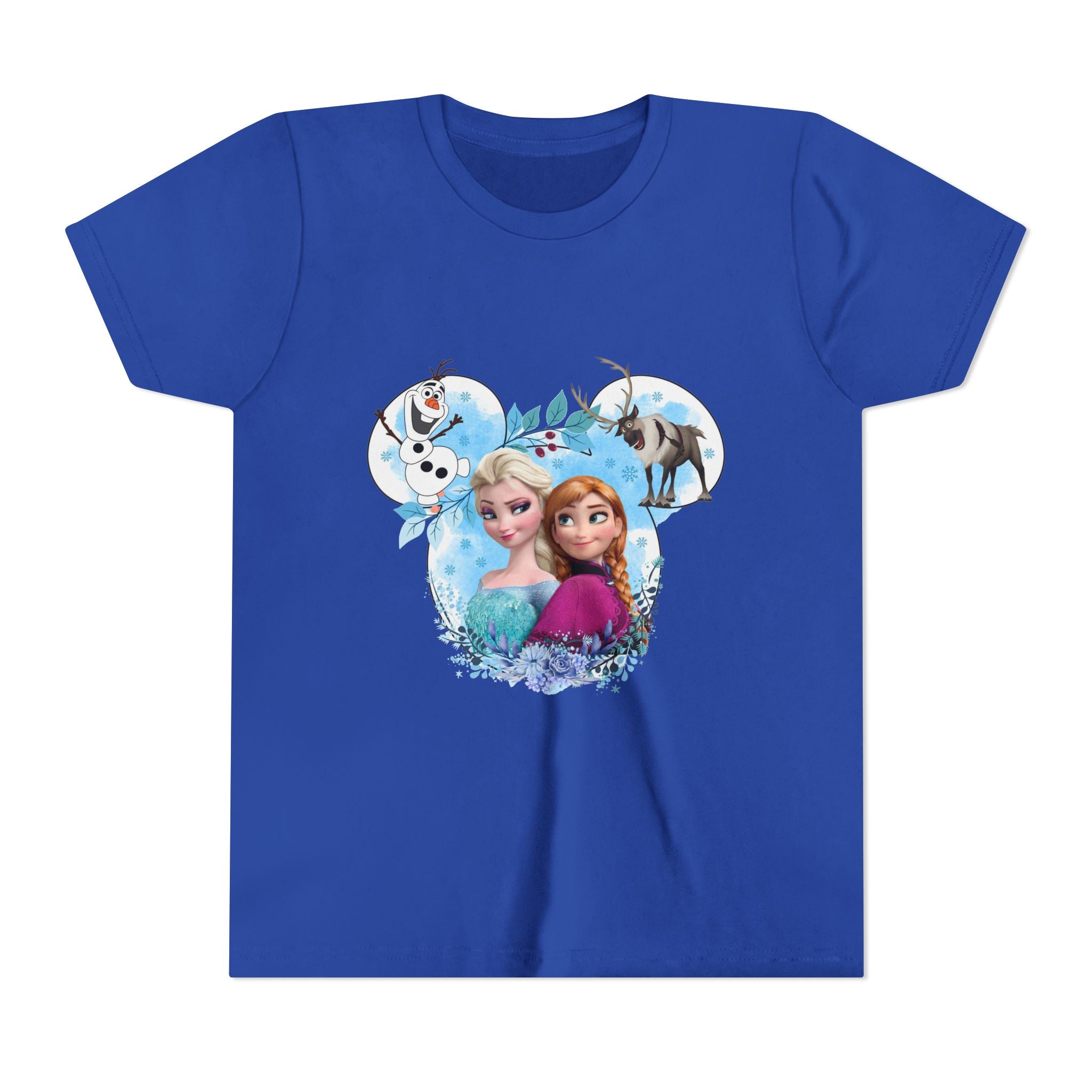 Girls' Frozen Princesses Youth Tee – Elsa & Anna Winter Friends Shirt