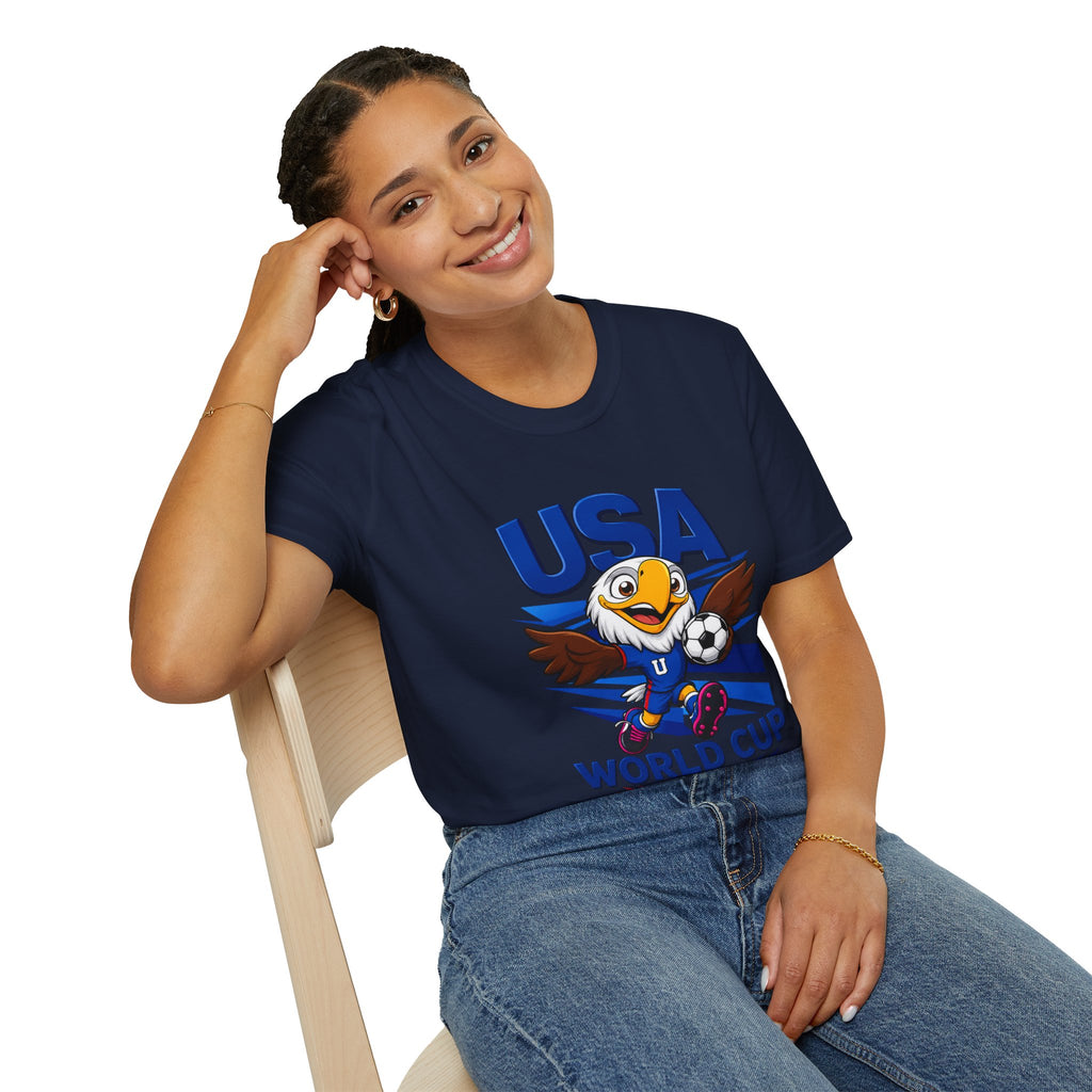 USA  Soccer T-Shirt — Eagle Mascot Graphic