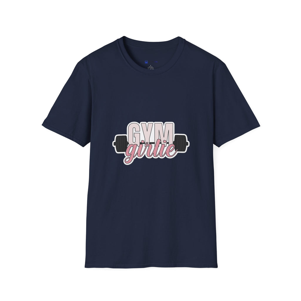 Gym Girlie T-Shirt — Women’s Fitness Tee with Barbell Graphic