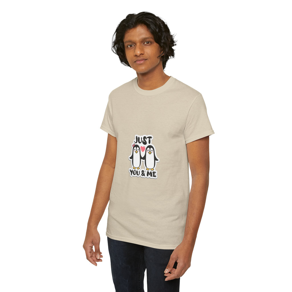 Just You & Me Penguin Tee — Cute Couples Graphic T-Shirt