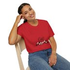 Cat Mom T-Shirt – Floral Script Cat Mom Tee, Cute Casual Gift for Cat Lovers