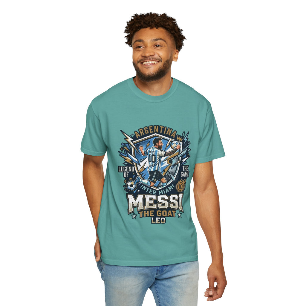 Messi "The GOAT" Soccer T-Shirt - Argentina Fan Version