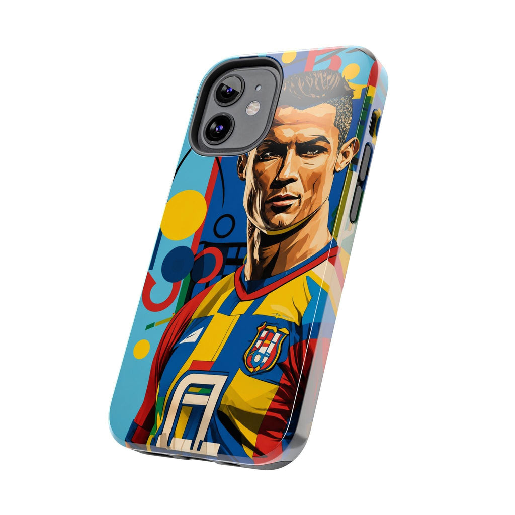 Portugal  legend Pop Art Tough Phone Case — Colorful Soccer Legend Protective Cover.