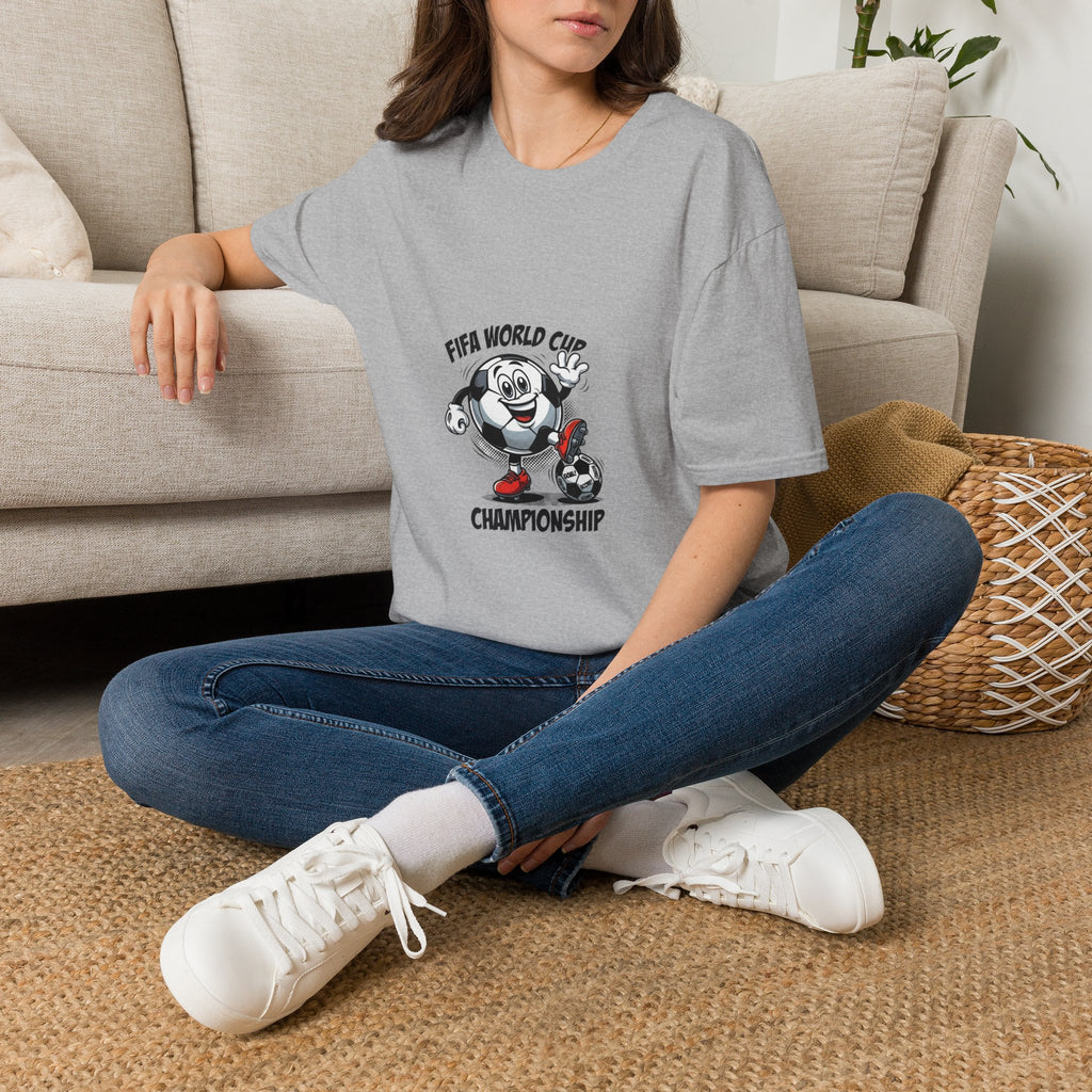 SPORTS comic style Cartoon Mascot T-Shirt — Championship Soccer Tee