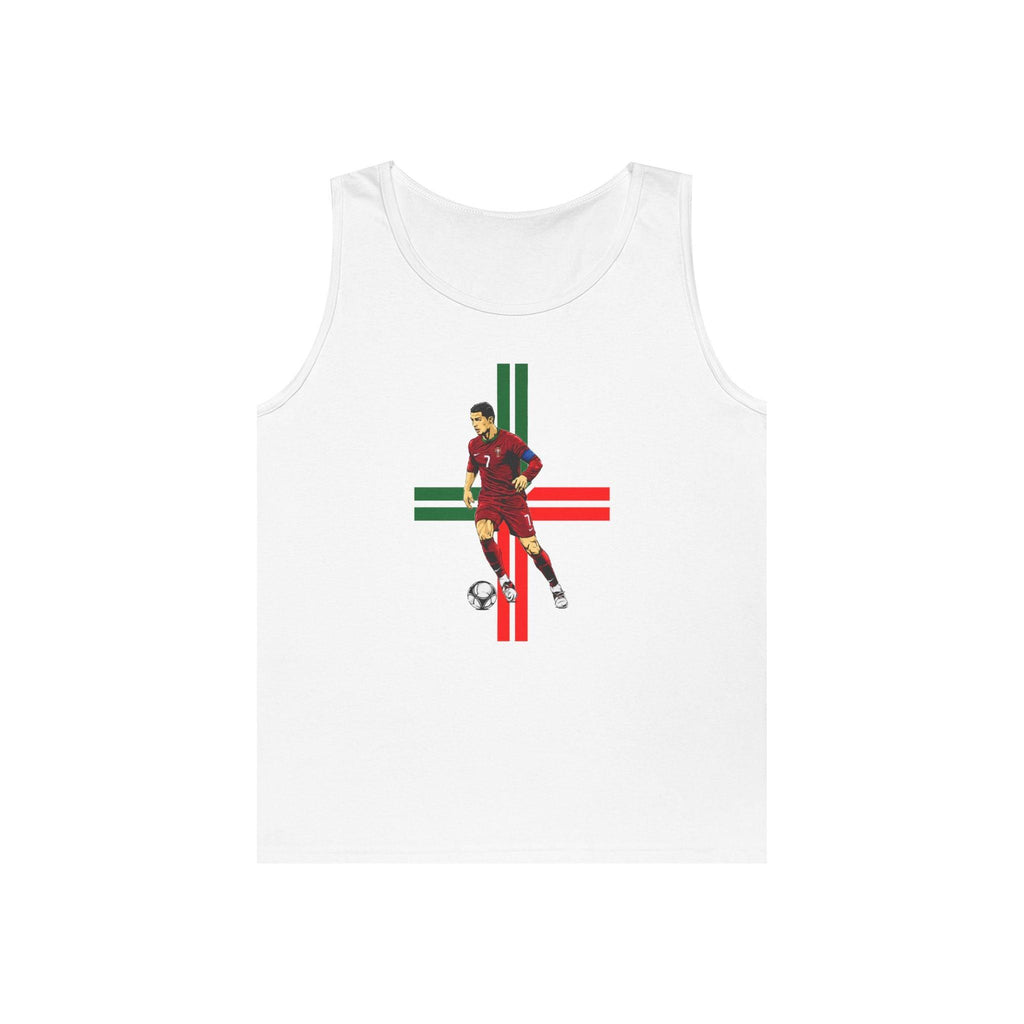 Soccer Player Graphic Tank Top — Vintage Italy Flag Soccer Vibes.