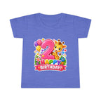 2nd Birthday Toddler T-Shirt — Cute Giraffe "Happy Birthday" Design