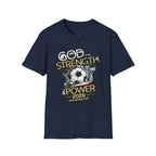 God Is My Strength Soccer T-Shirt — Christian Faith & Football Power 2026