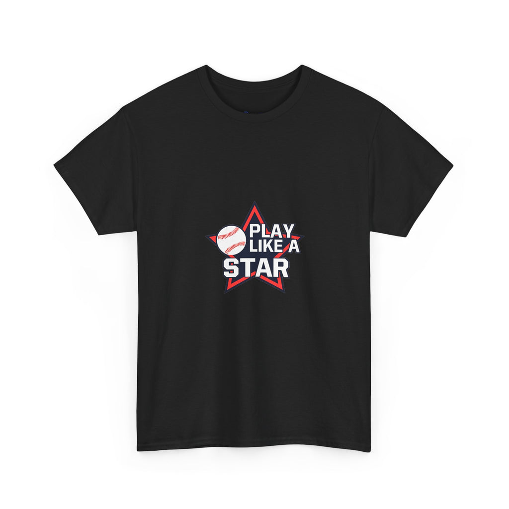 Play Like a Star Baseball Tee — Kids & Youth Sports Shirt