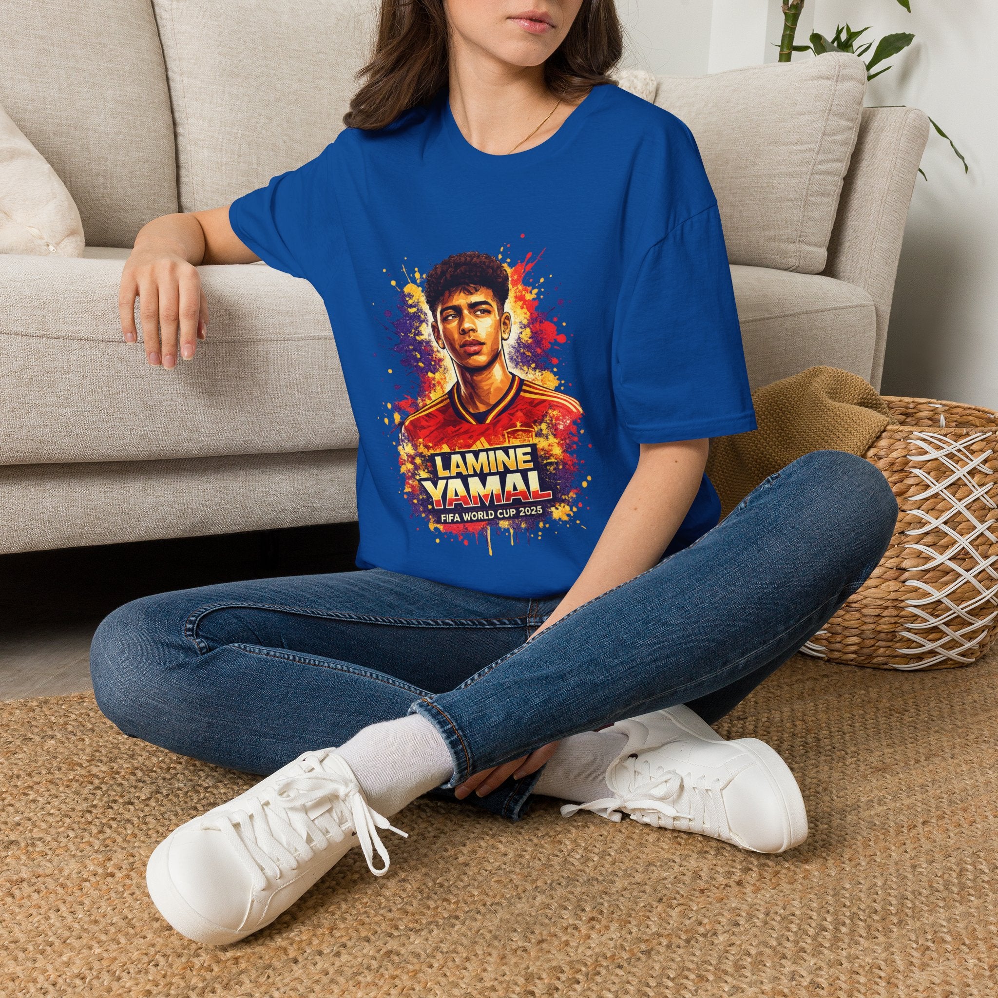 Soccer Player Portrait T-Shirt — 'Spain Legend' Watercolor Graphic Tee