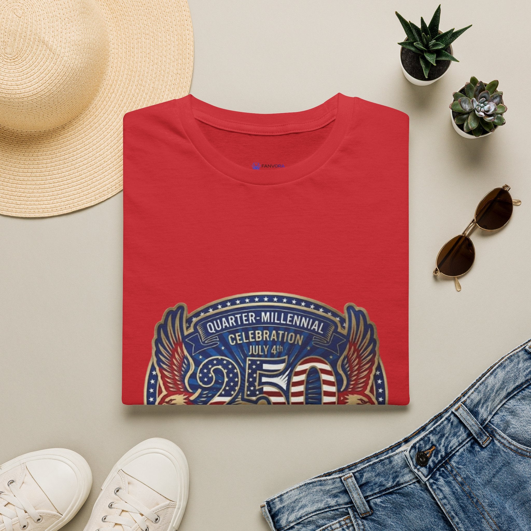 250th Anniversary - 4th of July Patriot Graphic T-Shirt — Patriotic '250' Celebration Design