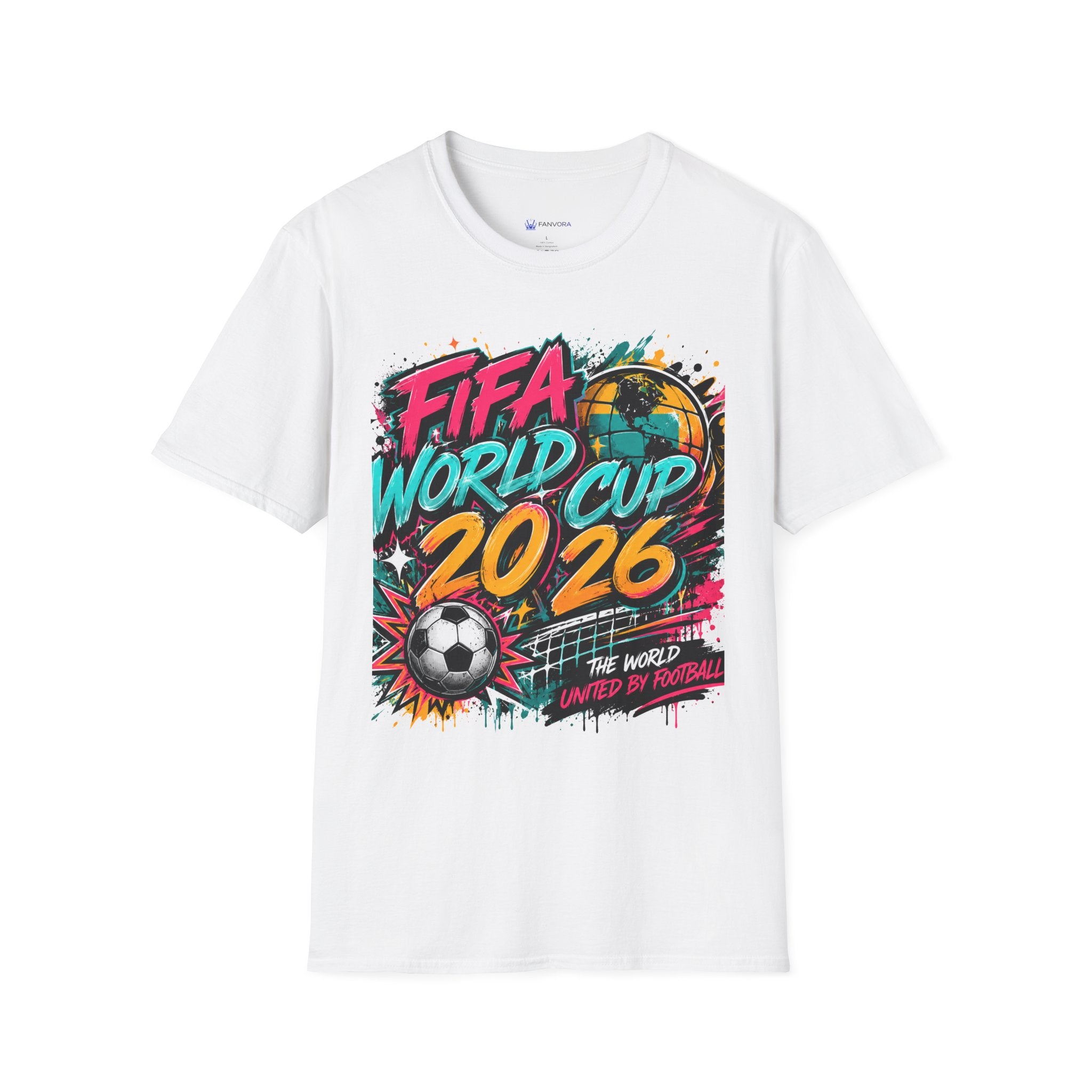 Soccer 2026 T-Shirt —  Bright color splash Graphic Tee.