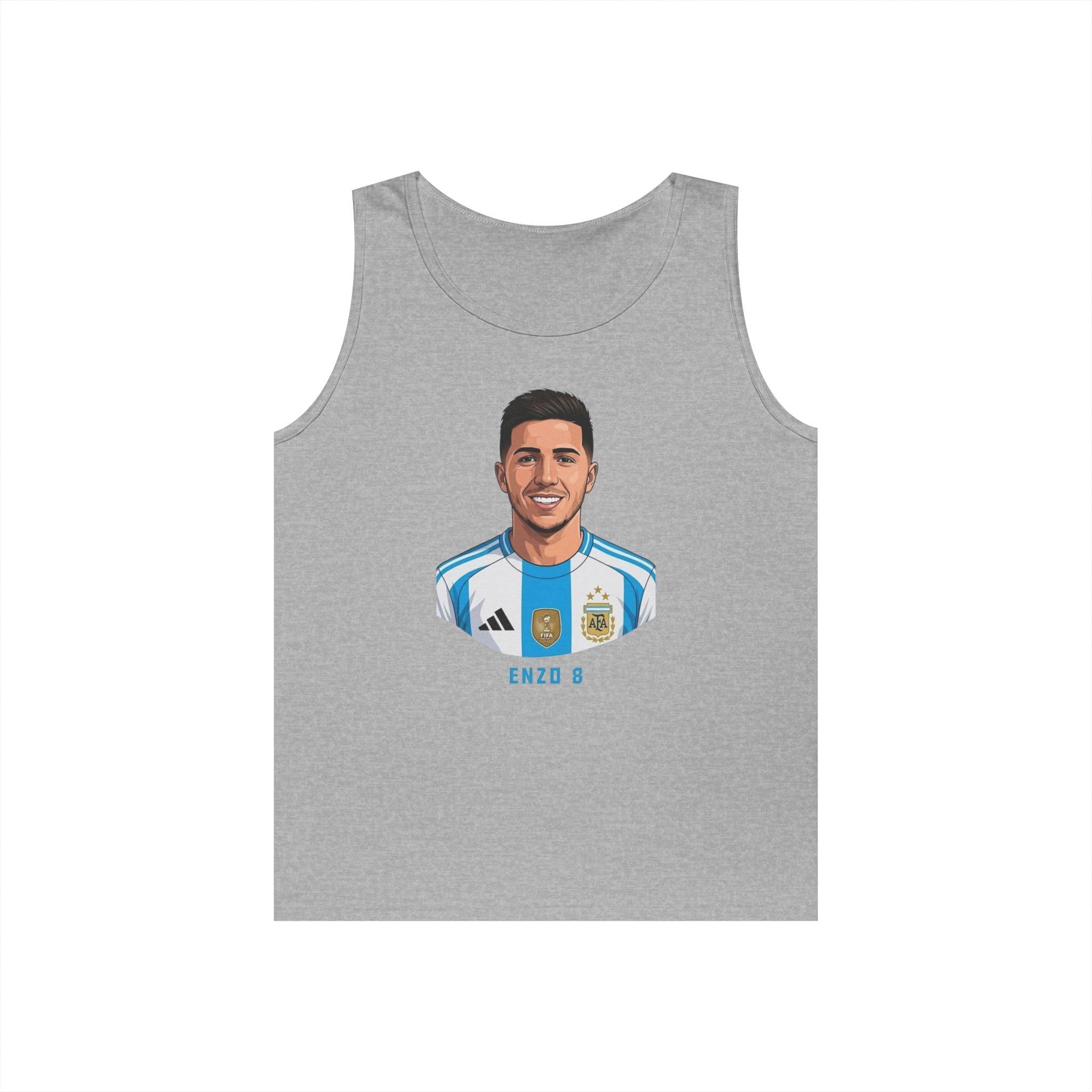 "I am Here to Stay" Argentina Soccer Star Tank Top — Jersey Portrait World Cup 2026.