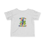 Happy 1st Birthday Infant Tee — Colorful Dino First Birthday Shirt