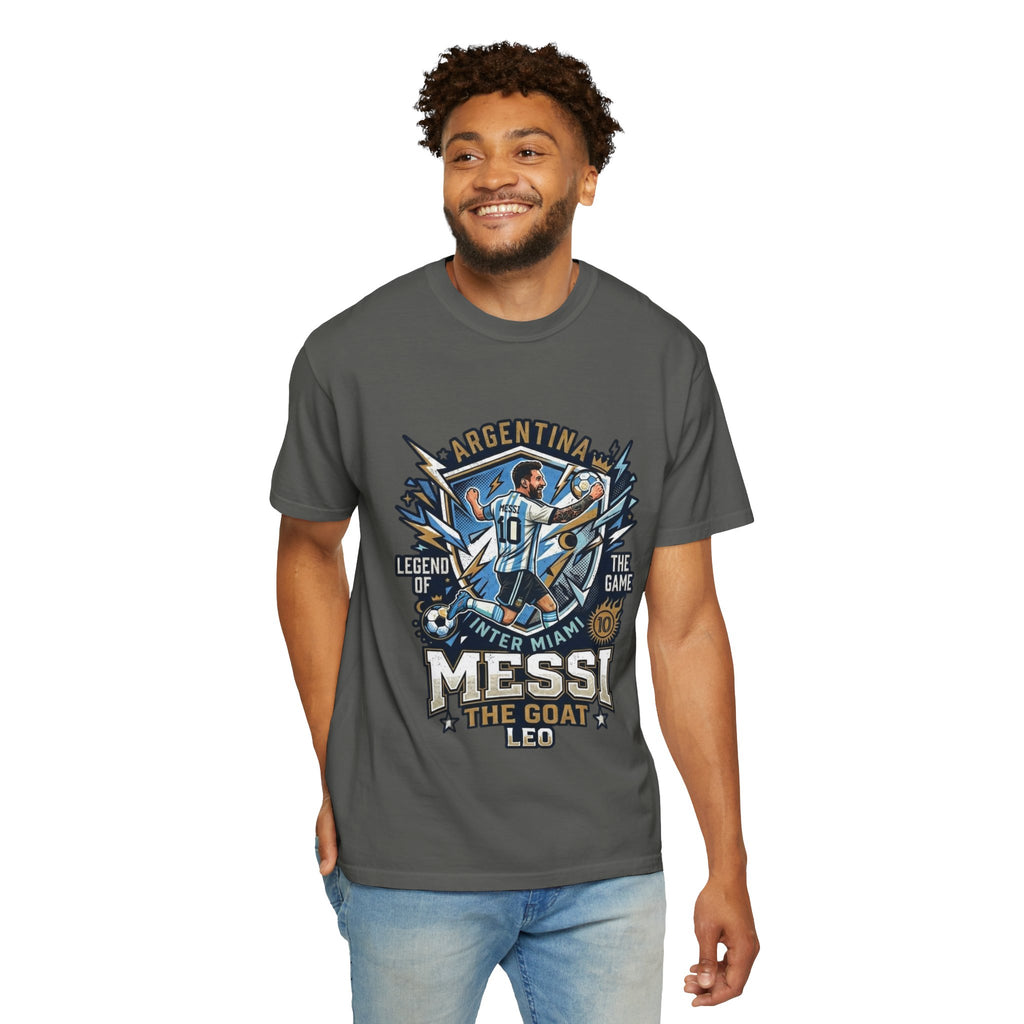 Messi "The GOAT" Soccer T-Shirt - Argentina Fan Version