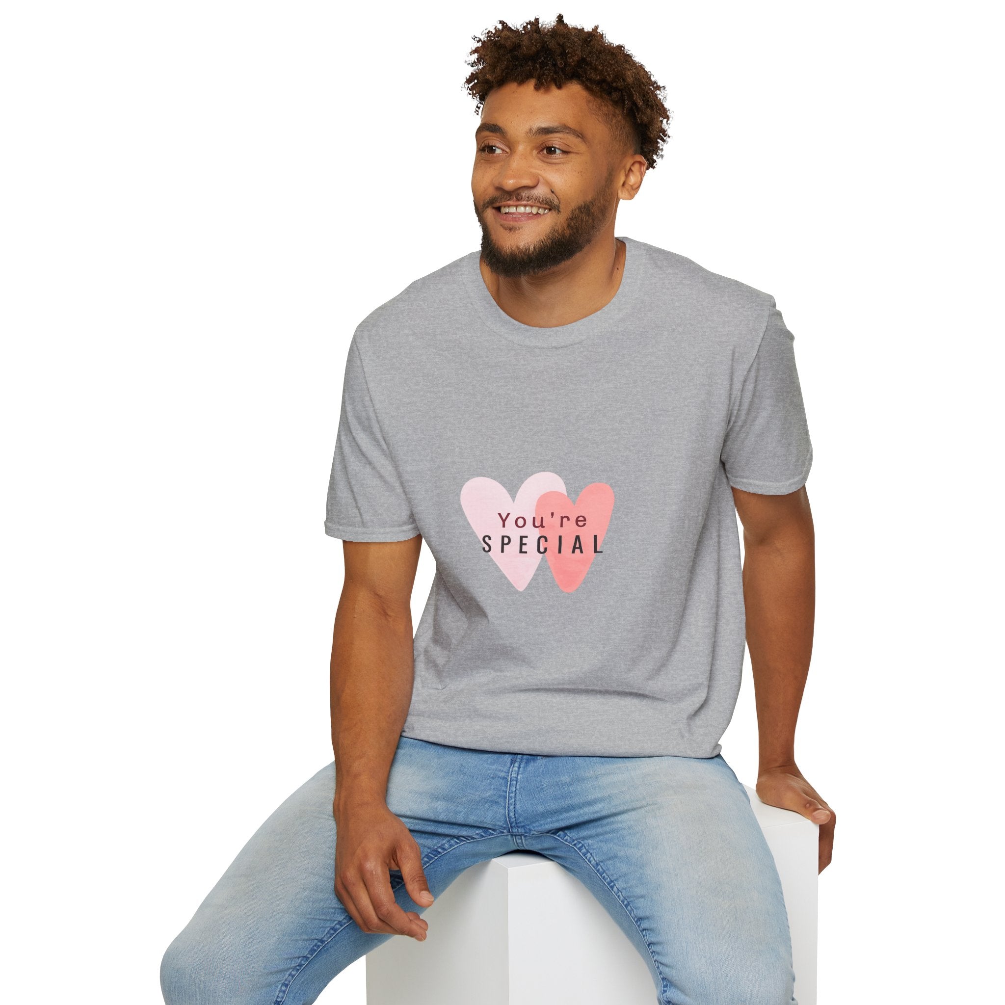 T-Shirt — "You're Special" Pink Heart Graphic Tee — Gift for Friends & Loved Ones